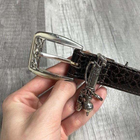 𝅺brighton Golf Belt Brown Leather Made in The USA ML 32 - Picture 3 of 9